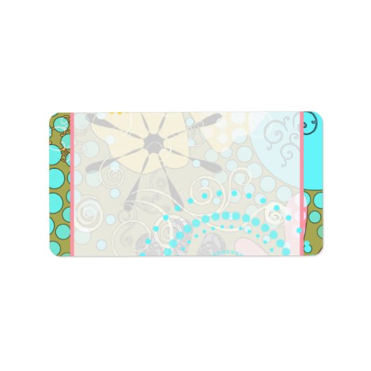 Floral 1 labels Retro ~ Adresetiketten (Voorkant)