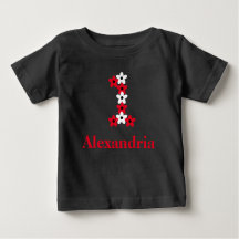 Floral 1e verjaardag Baby T-Shirt