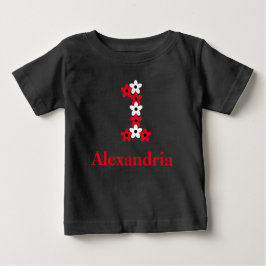 Floral 1e verjaardag Baby T-Shirt