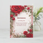 Floral 1e verjaardag Uitnodiging (Staand voorkant)