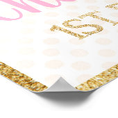 Floral 1st Birthday Ballerina Welkomstteken Poster (Hoek)