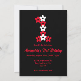 Floral 1ste verjaardag kaart