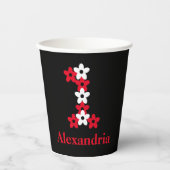 Floral 1ste verjaardag papieren bekers (Voorkant)