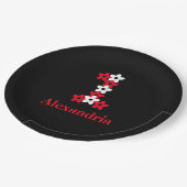 Floral 1ste verjaardag papieren bordje (Gekanteld)