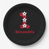 Floral 1ste verjaardag papieren bordje (Voorkant)