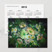 Floral 2012 Pocket Calendar Briefkaart (Voorkant / Achterkant)