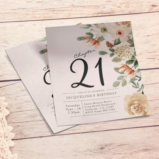 Floral 21e jaarlijkse uitnodiging tot het indienen flyer