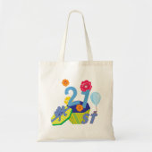 Floral 21e Verjaardag Canvas tas (Voorkant)