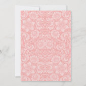 Floral 21st Birthday Invitation Pink for Women Kaart (Achterkant)