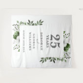 Floral 25e Jubileum Photo Booth Achtergrond Wandkleed (Voorkant (horizontaal))