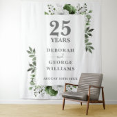 Floral 25e Jubileum Photo Booth Achtergrond Wandkleed (In situ)