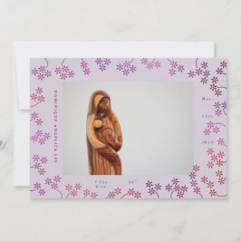 Floral 2 Photo Birth Announcement Aankondiging