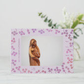 Floral 2 Photo Birth Announcement Aankondiging (Staand voorkant)