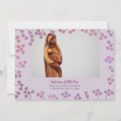 Floral 2 Photo Birth Announcement Aankondiging (Achterkant)