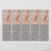 Floral 2x7" DIY Funeral Bladwijzer Sjabloon (Voorkant)