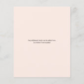 Floral 30th Birthday Budget Invitation Flyer (Achterkant)