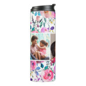  Floral 3 Foto Monogram Thermosbeker (Gedraaid links)