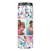  Floral 3 Foto Monogram Thermosbeker (Achterkant)