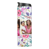  Floral 3 Foto Monogram Thermosbeker (Geroteerd rechts)