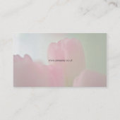 Floral 3 - Visitekaartje met roze tulpen (Achterkant)