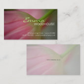 Floral 3 - Visitekaartje met roze tulpen (Voorkant / Achterkant)