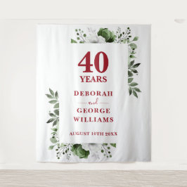 Floral 40e Jubileum Photo Booth Achtergrond Wandkleed