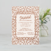 Floral 40th Custom Photo Surprise Verjaardag Folie Uitnodiging (Staand Voorkant)