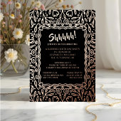 Floral 40th Custom Photo Surprise Verjaardag Folie Uitnodiging