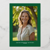 Floral 40th Surprise Verjaardag Sjabloon Green Gol (Achterkant)