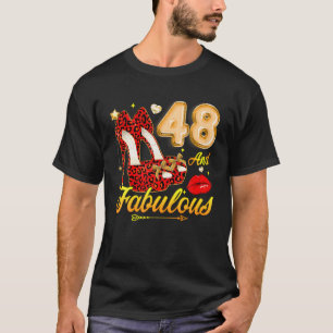 Floral 48 op hoog niveau en 48e verjaardag wo t-shirt