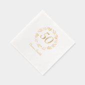 Floral 50ste verjaardag folie servetten (Rechts)