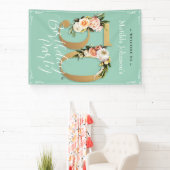 Floral 50th Birthday Mint Gold  Glamoureus Spandoek (Insitu)
