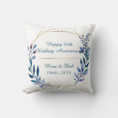 Floral 50th Wedding Jubileum Classic Kussen (Voorkant)