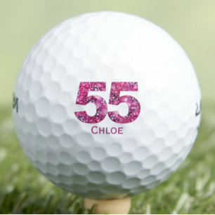 Floral 55e verjaardagscadeau voor nichtje - Aangep Golfballen