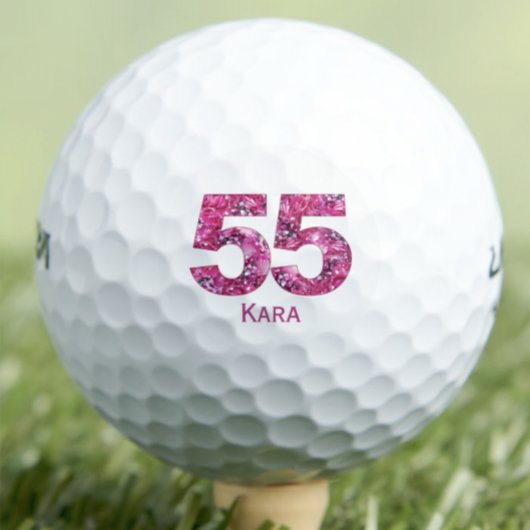 Floral 55th Gift voor Beste Vriend – Aangepaste Na Golfballen