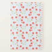 Floral 5,5 x 8,5-inch spiral Weekly/Maandelijkse P Planner (Achterkant)