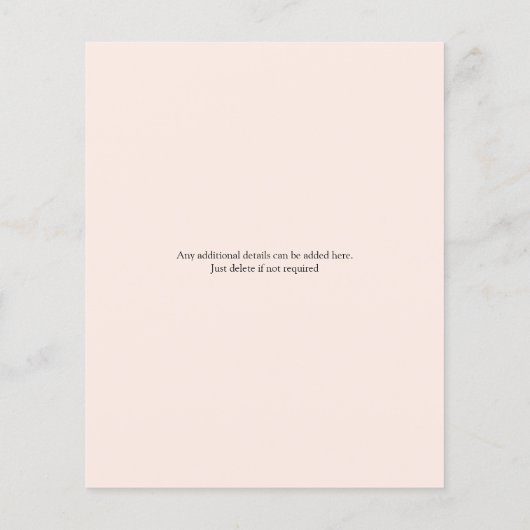 Floral 60th Birthday Budget Invitation Flyer (Achterkant)