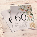 Floral 60th Birthday Budget Invitation Flyer<br><div class="desc">Viel uw speciale dag in stijl met deze mooie, budgetvriendelijke florale uitnodigingsflyer. Deze levendige vormgeving is ideaal voor elke viering van de 60ste verjaardag en biedt kleurrijke bloemen met een moderne draai. Elk detail kan worden aangepast om de perfecte zoektocht naar uw evenement te creëer. Deel de vreugde van je...</div>