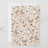 Floral 60th Birthday Invitation Kaart (Achterkant)