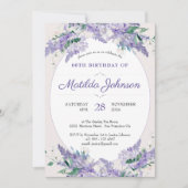 Floral 60th Birthday Paars Wisteria Botanical Kaart (Voorkant)