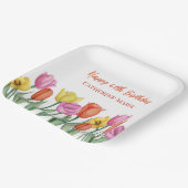 Floral 60th Birthday Papieren Bordje (Gebogen)