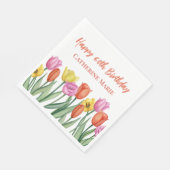 Floral 60th Birthday Servet (Hoek)