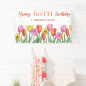 Floral 60th Birthday Spandoek (Insitu)