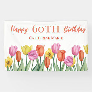 Floral 60th Birthday Spandoek
