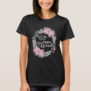 Floral 63 jaar oude bday Cadeau Mannen Vrouwen 63e T-shirt