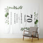 Floral 70e Jubileum Photo Booth Achtergrond Wandkleed (In Situ (horizontaal))