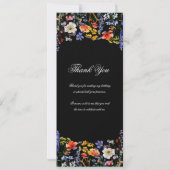 Floral 70e verjaardag programma Bedankt Black (Achterkant)