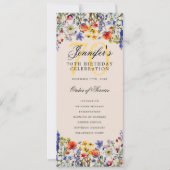 Floral 70e verjaardag programma Bedankt Champagne (Voorkant)