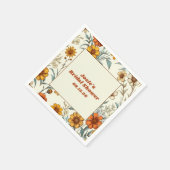 Floral 70s geïnspireerd tijdloos Vrijgezellenfees Servet (Hoek)