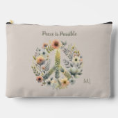 Floral 70s Retro "Vrede is mogelijk" Vredesbord Etui (Voorkant)